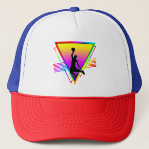 Gorra De Camionero Retro Colorido Arcoíris Jugador Baloncesto Vintage