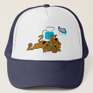 Gorra De Camionero Retro Cuadrados Scooby-Doo Abajo