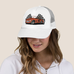 Gorra de camionero retro de carreras de coches de