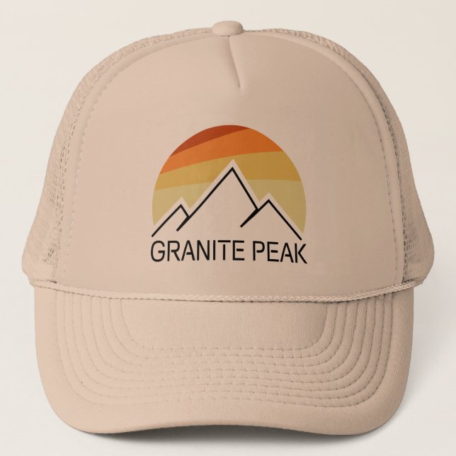 Gorra De Camionero Retro de granito en Montana (Anverso)