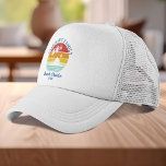 Gorra De Camionero Retro de reunión de la familia de cruceros Beach<br><div class="desc">¿Va de vacaciones en un crucero familiar? Personalizar estos diseños retro de camping para toda la familia añadiendo su apellido o texto personalizado, y año de la aventura. Espero que no se trate solamente del diseño genial que captó tu atención, sino del hecho de que nunca lo encontrarás en una...</div>