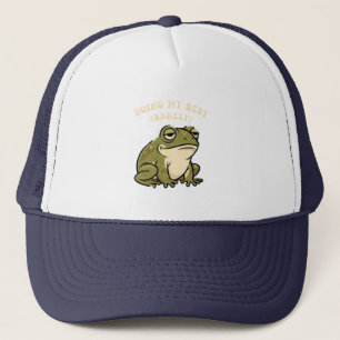 Gorra De Camionero Retro Frog Barely Trying Trucker Hat