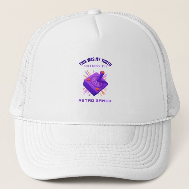 Gorra De Camionero Retro Gamer extraña a su juventud (Anverso)
