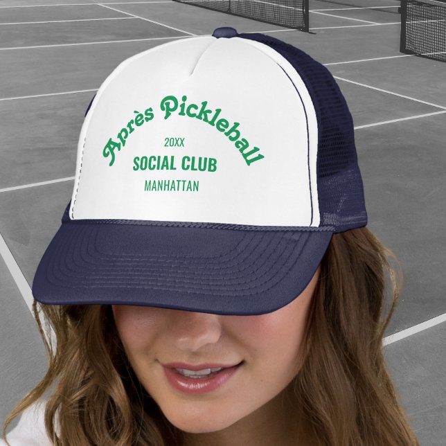 Gorra De Camionero Retro Green Après Pickle Ball Social Club Navy (Subido por el creador)