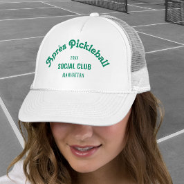 Gorra De Camionero Retro Green Après Pickle Ball Social Club White