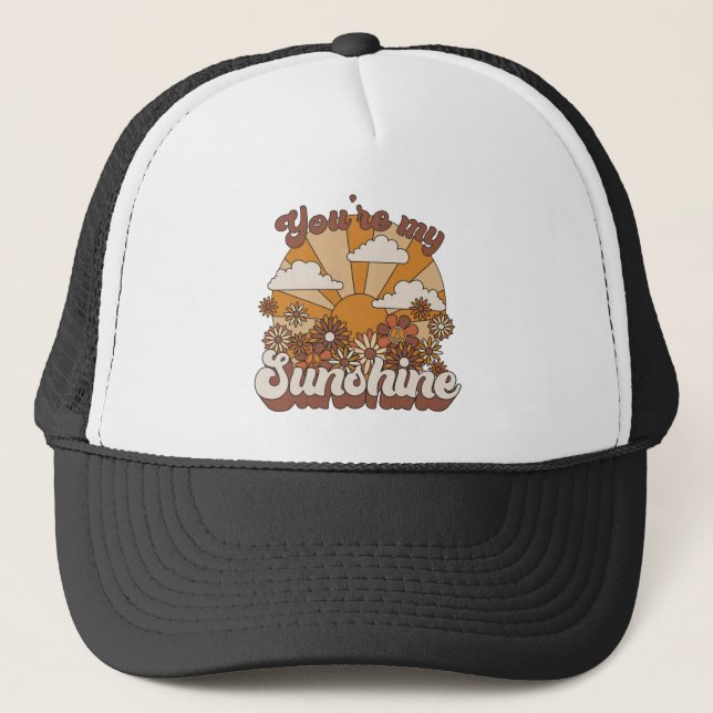 Gorra De Camionero Retro Groovy | Eres mi Sunshine (Anverso)