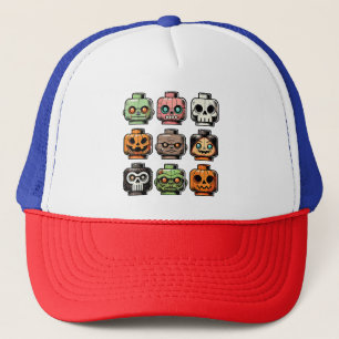 Gorra De Camionero Retro Horror Ladoba Cabeza Asustada Máscara Hallow
