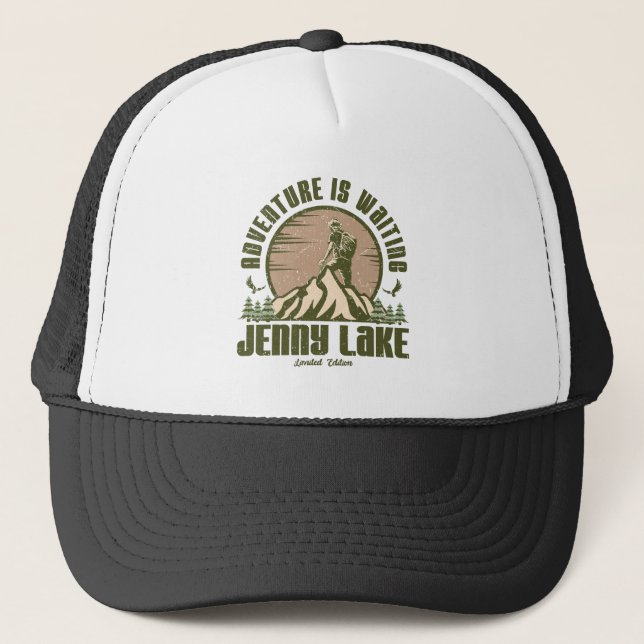 Gorra De Camionero Retro Jenny Lake Hike (Anverso)