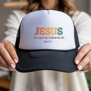 Gorra De Camionero Retro Jesus Trucker Hat