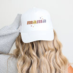 Gorra De Camionero Retro mamá<br><div class="desc">prendas impresas personalizados personalizadas con el gráfico "mama" en una tipografía retro lindo y colores arcoiris boho. Utilice las herramientas de diseño para editar el texto o añadir sus propias fotos para crear un diseño de camiseta personalizado. Seleccione entre una amplia variedad de camisetas, camisetas de tanque y sudaderas para...</div>