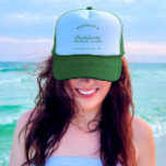 Gorra De Camionero Retro Moderno Verde Despedida de Soltera<br><div class="desc">Este sombrero combina sin esfuerzo el encanto retro con un toque moderno, con un diseño elegante en verde. Ya sea que vayas a la playa o a la ciudad, este sombrero vaquero es un accesorio chic para celebrar el día especial de la novia. Acepta las vibras divertidas con el Sombrero...</div>