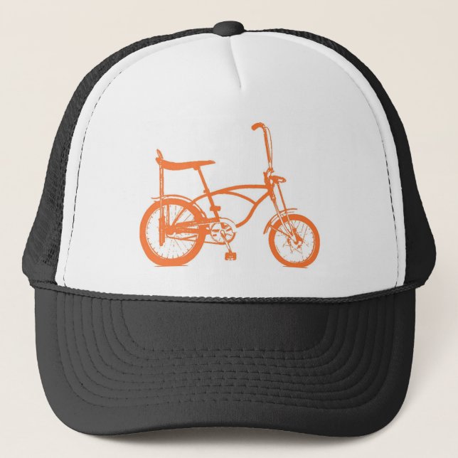 Gorra De Camionero Retro Naranja Krate Banana Seat Bike (Anverso)