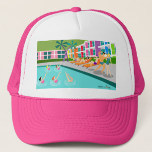 Gorra De Camionero Retro Palm Springs Hotel Trucker Hat