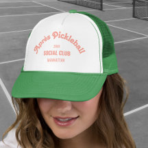 Retro Pink Après Pickle Ball Social Club Green 