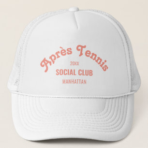 Gorra De Camionero Retro Pink Après Tennis Social Club Personalizado