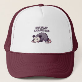 Gorra De Camionero Retro Possum Introvert Energy Trucker Hat