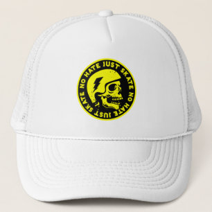 Gorra De Camionero Retro sin odio sólo patinar el cráneo