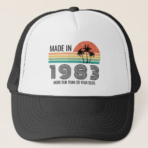 Gorra De Camionero Retro Sunset 21 30 40.º 50.ª brigada de cumpleaños