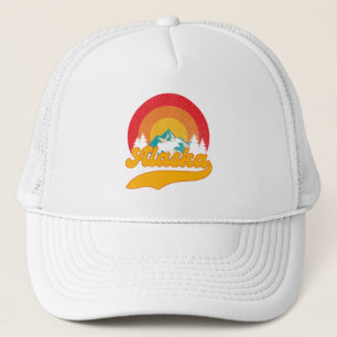 Gorra De Camionero Retro Sunset Alaska Juneau Moose 0Montañas salvaje