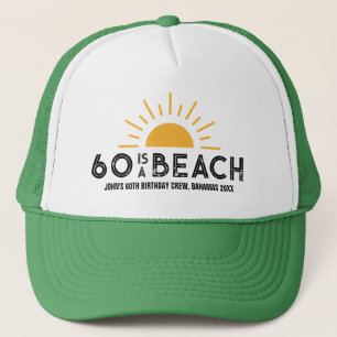 Gorra De Camionero Retro Sunset Beach 60.º 70.ª brigada de la tripula