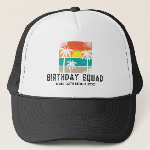 Gorra De Camionero Retro Sunset Family Reunion Vacation Birthday Crew