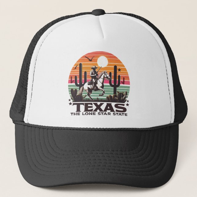 Gorra De Camionero Retro Texas (Anverso)