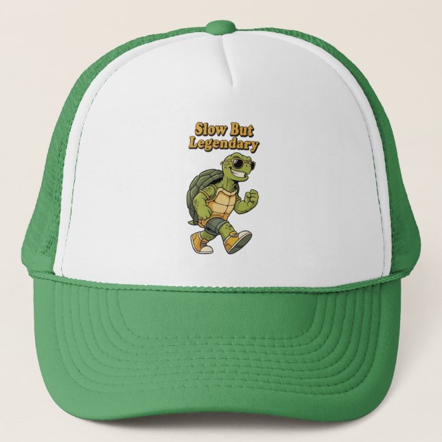 Gorra De Camionero Retro Turtle Slow Pace Trucker Hat (Anverso)