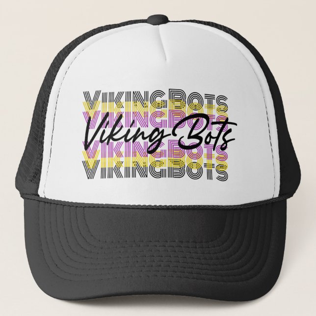 Gorra De Camionero Retro VikingBots Hat (Anverso)