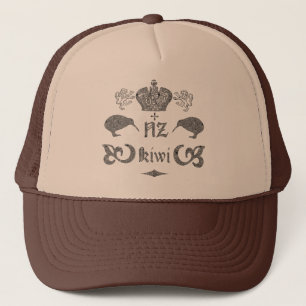 Gorra de camionero retro vintage de kiwi de Nueva