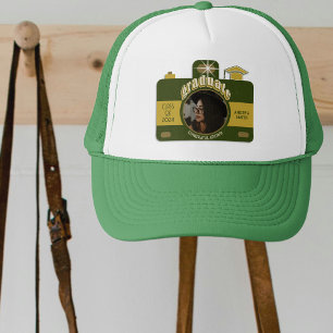 Gorra De Camionero Retro Vintage Photo Camera Artwork Graduado Verde