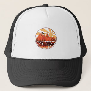 Gorra De Camionero Retro Vintage Sedona Arizona Senderismo Amanecer A