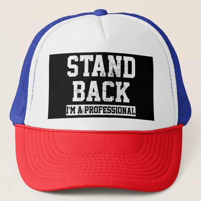 Gorra De Camionero Retroceder Soy un profesional (Anverso)