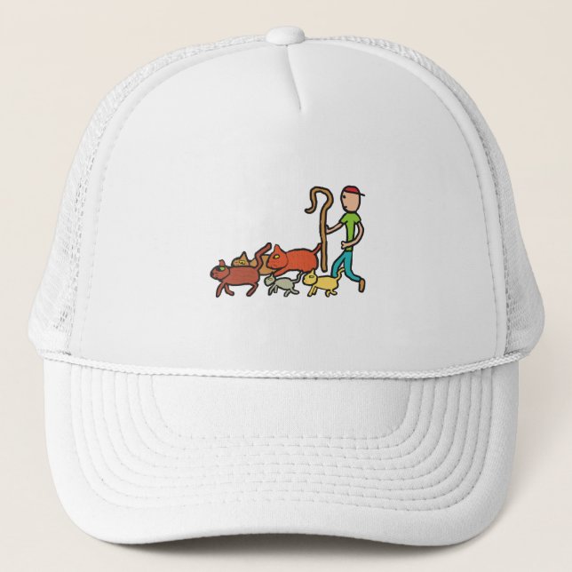 Gorra De Camionero Reunión de gatos (Anverso)