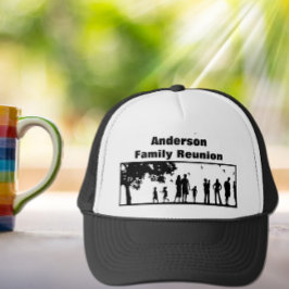 Gorra De Camionero Reunión de la familia gráfica picnic blanca | Apel