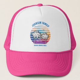 Gorra De Camionero Reunión Familiar en la Playa Crucero Personalizado