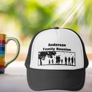 Gorra De Camionero Reunión Familiar Gráfica de Picnic Blanco   Apelli