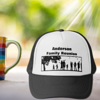 Gorra De Camionero Reunión Familiar Gráfica de Picnic Blanco | Apelli
