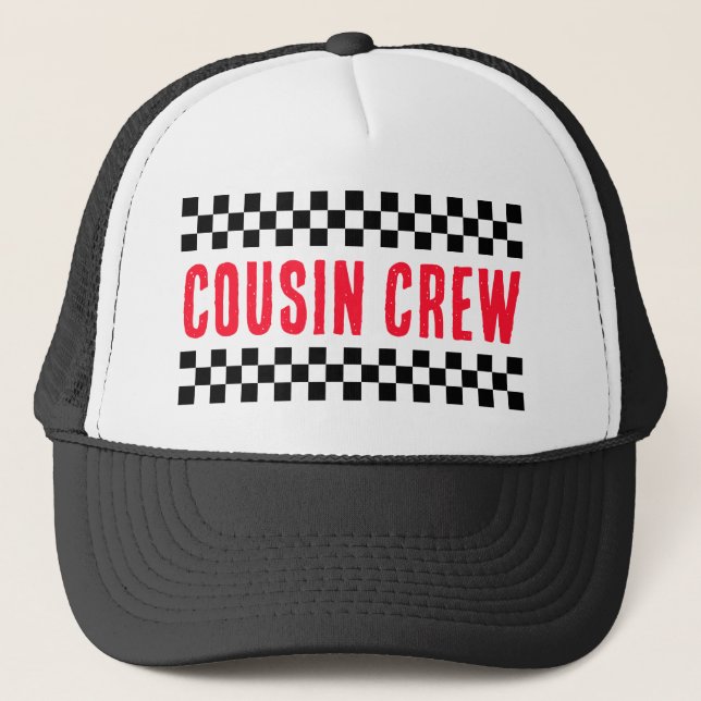 Gorra De Camionero Reunión familiar retro de la pareja de la tripulac (Anverso)