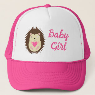 Gorra De Camionero Revelación del sexo de la bebé erizo rosa bonita
