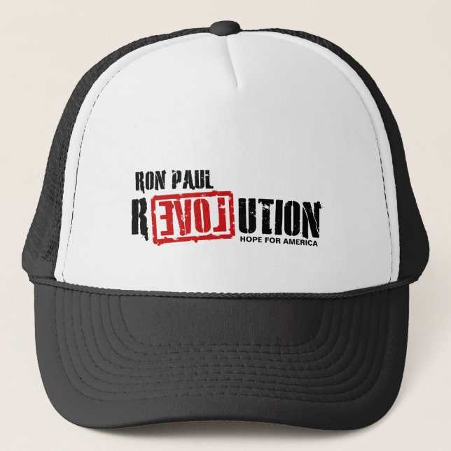 Gorra De Camionero Revolución de Ron Paul - esperanza de América (Anverso)