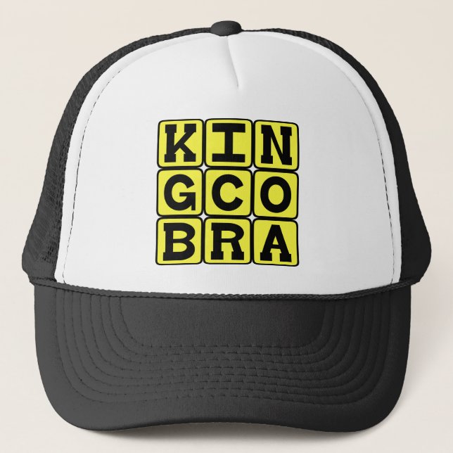 Gorra De Camionero Rey Cobra, serpiente mortal (Anverso)
