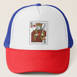 Gorra De Camionero Rey de Corazones — Rojo y Oro Regal