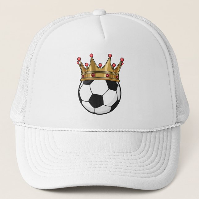 Gorra De Camionero Rey de la Corona de Fútbol (Anverso)