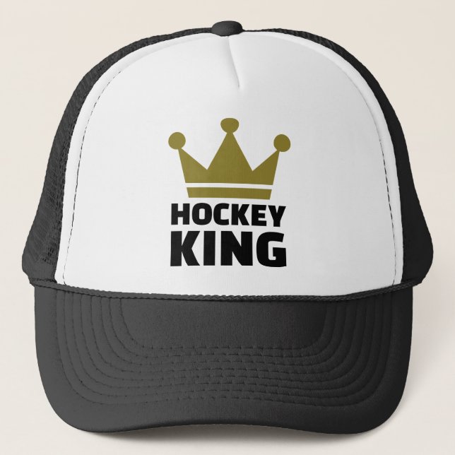 Gorra De Camionero Rey del hockey (Anverso)