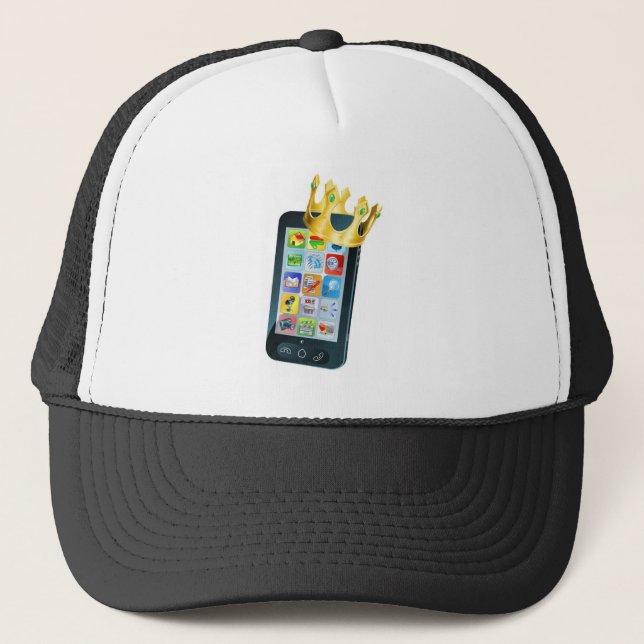 Gorra De Camionero Rey del teléfono móvil (Anverso)