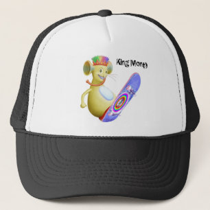Gorra De Camionero Rey Monty en tablero del patín