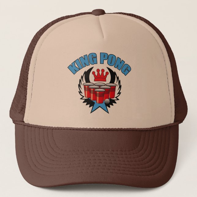 Gorra De Camionero Rey Pong 2 - cerveza Pong (Anverso)