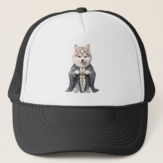 Gorra De Camionero Rey sacerdote Perro Husky Siberiano (Anverso)