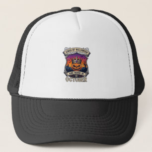 Gorra De Camionero Reyes Halloween Nacen Octubre Corona Calabaza Murc