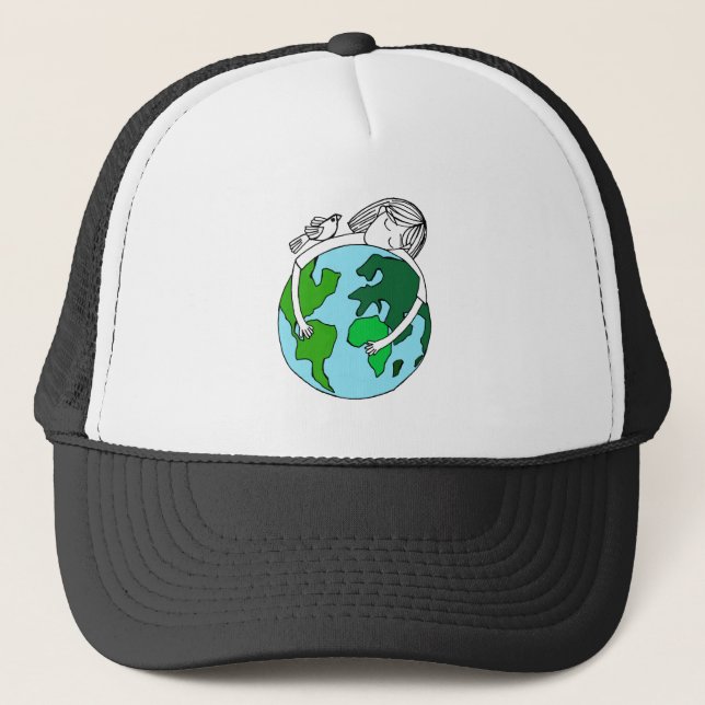 Gorra De Camionero Rezar por la paz mundial (Anverso)